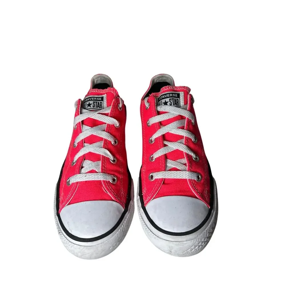 Converse Shoes Neon Pink Chuck Taylor All Star Low Top Canvas Sneakers Size 3